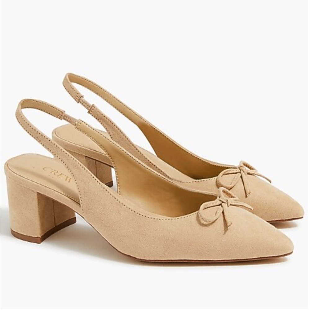 Jcrew Slingback bow heels